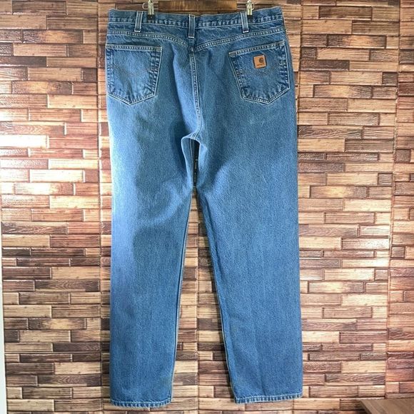 Vtg Mens Carhartt Relaxed Fit Blue Jeans Size 42x34 - Picture 2 of 14